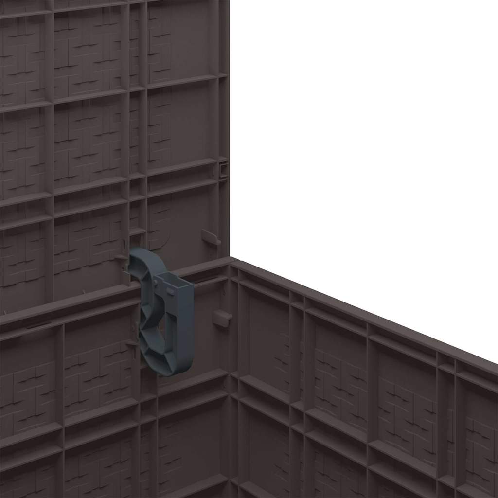 Scatola di Stoccaggio per Giardino Marrone 55 x 53 x 57 cm
