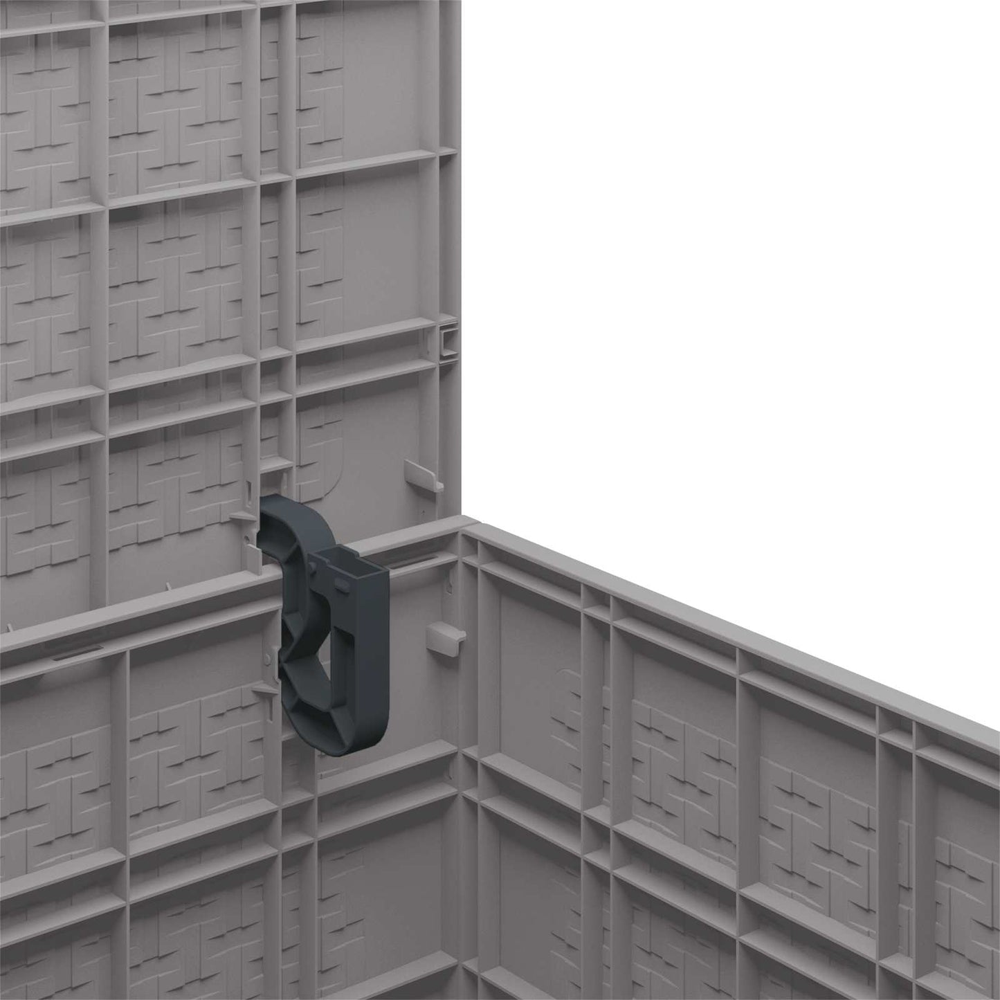 Scatola di Stoccaggio per Giardino con porta Grigio chiaro