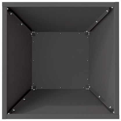 Vaso a Ciotola da Giardino Nero 35 x 35 x 15 cm Acciaio