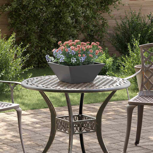 Vaso a Ciotola da Giardino 5 pcs Nero 35 x 35 x 15 cm Acciaio