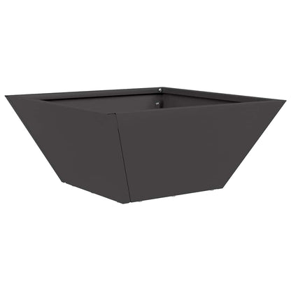 Vaso a Ciotola da Giardino 5 pcs Nero 35 x 35 x 15 cm Acciaio