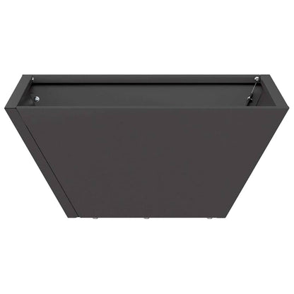 Vaso a Ciotola da Giardino 5 pcs Nero 35 x 35 x 15 cm Acciaio