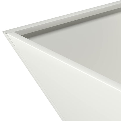 Vaso a Ciotola da Giardino 5 pcs Bianco 35 x 35 x 15 cm Acciaio