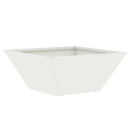 Vaso a Ciotola da Giardino 5 pcs Bianco 35 x 35 x 15 cm Acciaio