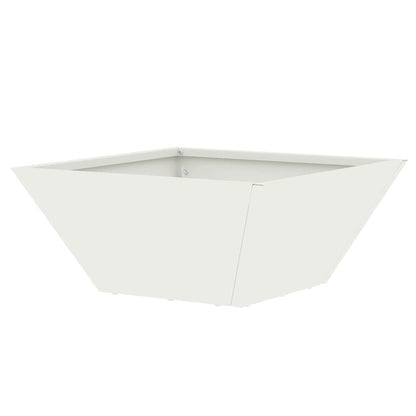 Vaso a Ciotola da Giardino 5 pcs Bianco 35 x 35 x 15 cm Acciaio