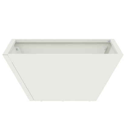 Vaso a Ciotola da Giardino 5 pcs Bianco 35 x 35 x 15 cm Acciaio
