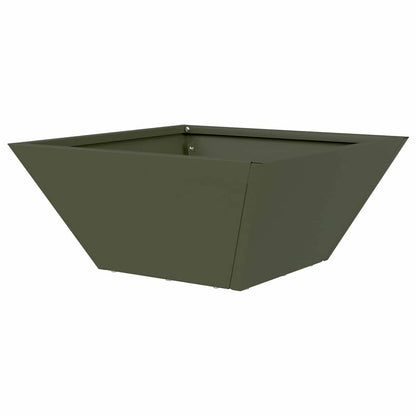 Vaso a Ciotola da Giardino Oliver verde 35 x 35 x 15 cm Acciaio