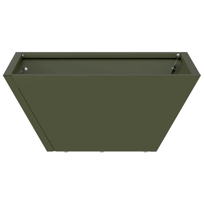 Vaso a Ciotola da Giardino Oliver verde 35 x 35 x 15 cm Acciaio