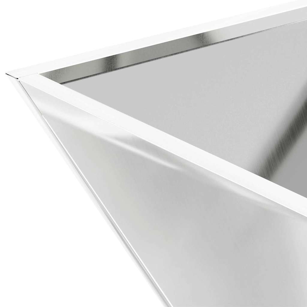 Vaso a Ciotola da Giardino Argento 35 x 35 x 15 cm