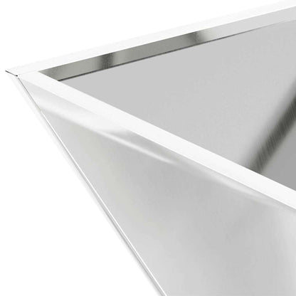 Vaso a Ciotola da Giardino Argento 35 x 35 x 15 cm