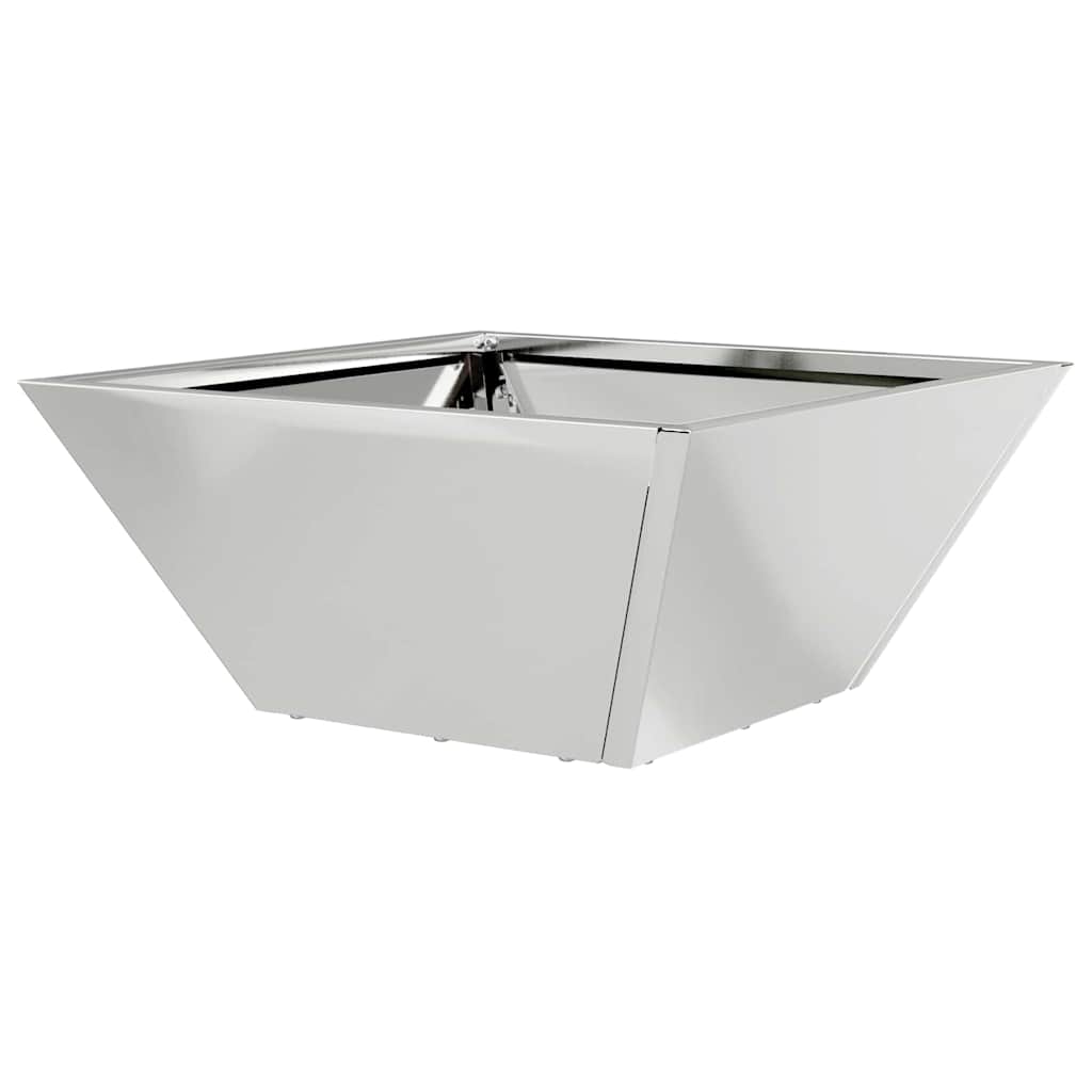 Vaso da giardino 5 pcs Argento 35 x 35 x 15 cm Acciaio zincato | homemem39