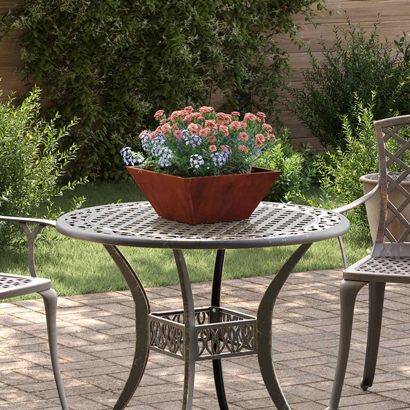 Vaso da giardino Ruggine 35 x 35 x 15 cm | homemem39