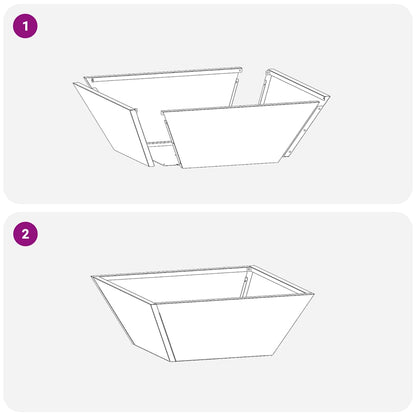 Vaso da giardino Nero 40 x 40 x 15 cm Acciaio laminato a freddo | homemem39
