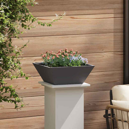 Vaso a Ciotola da Giardino 5 pcs Nero 40 x 40 x 15 cm Acciaio