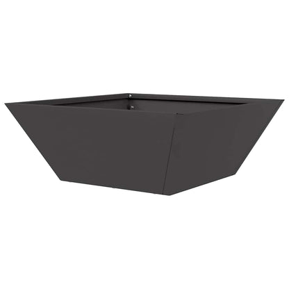 Vaso a Ciotola da Giardino 5 pcs Nero 40 x 40 x 15 cm Acciaio