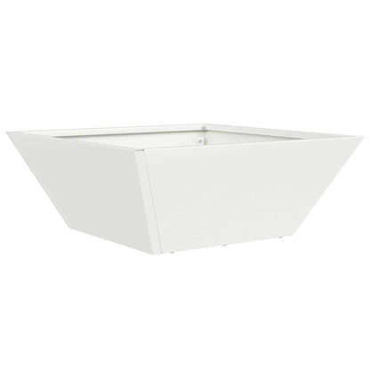 Vaso a Ciotola da Giardino Bianco 40 x 40 x 15 cm Acciaio