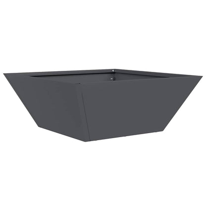Vaso a Ciotola da Giardino Antracite 40 x 40 x 15 cm Acciaio