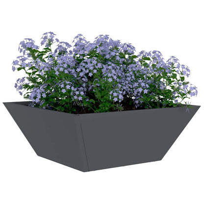 Vaso a Ciotola da Giardino 5 pcs Antracite 40 x 40 x 15 cm