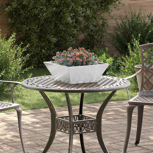 Vaso a Ciotola da Giardino Argento 40 x 40 x 15 cm