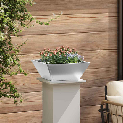 Vaso a Ciotola da Giardino 5 pcs Argento 40 x 40 x 15 cm