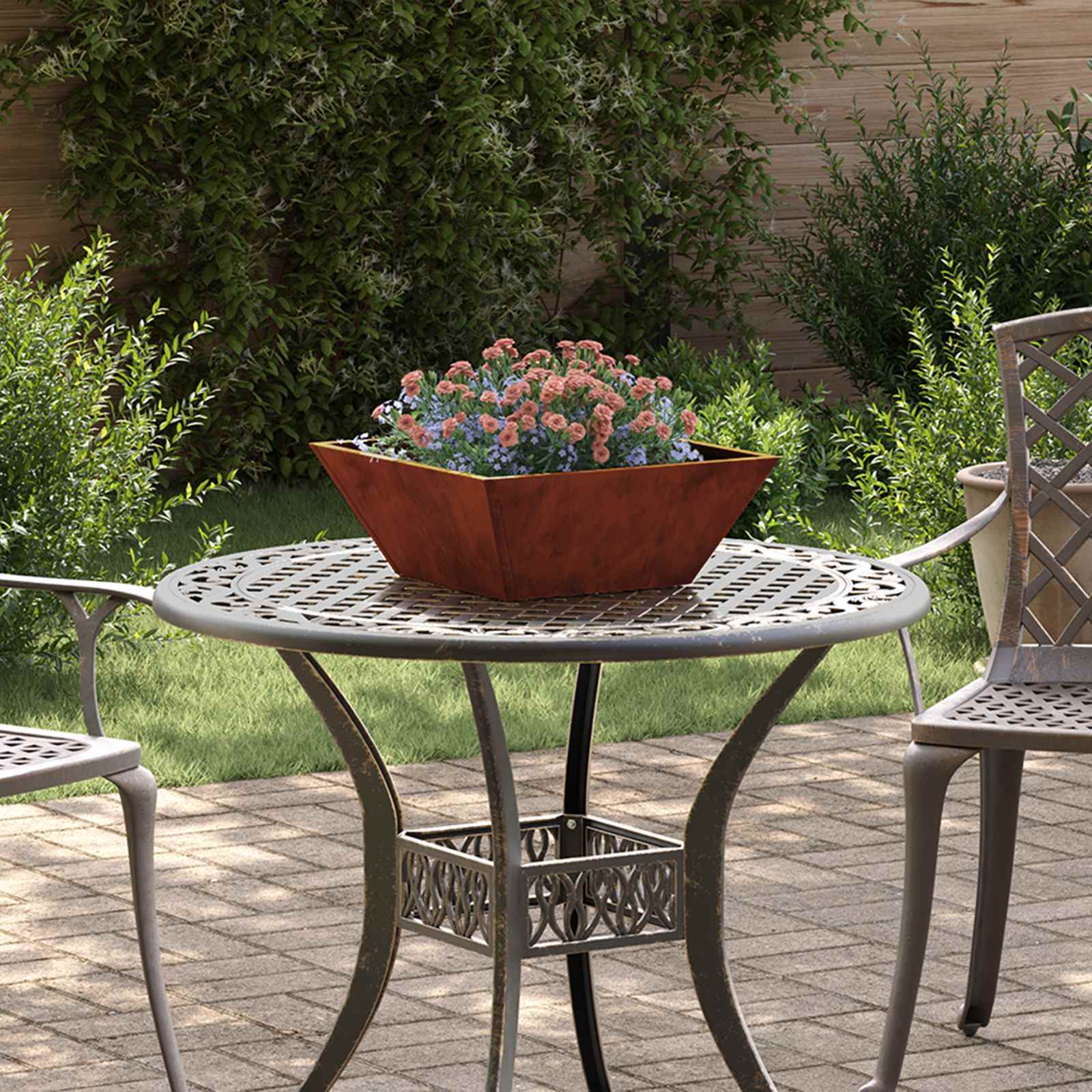 Vaso da giardino Ruggine 40 x 40 x 15 cm | homemem39
