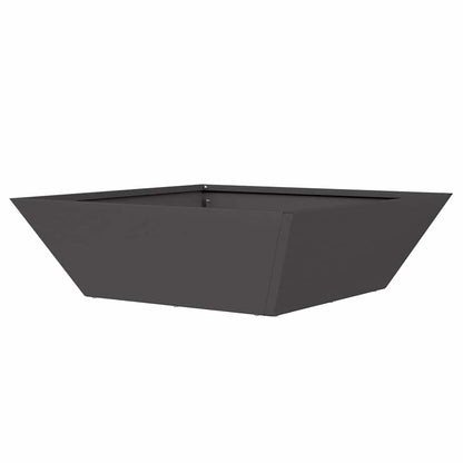 Vaso a Ciotola da Giardino Nero 50 x 50 x 15 cm Acciaio