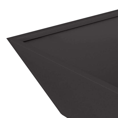 Vaso a Ciotola da Giardino 5 pcs Nero 50 x 50 x 15 cm Acciaio