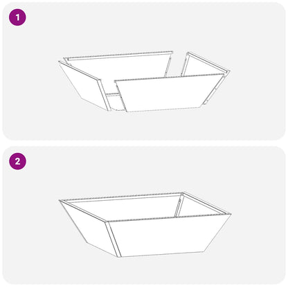 Vaso da giardino Bianco 50 x 50 x 15 cm | homemem39
