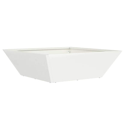 Vaso a Ciotola da Giardino Bianco 50 x 50 x 15 cm Acciaio