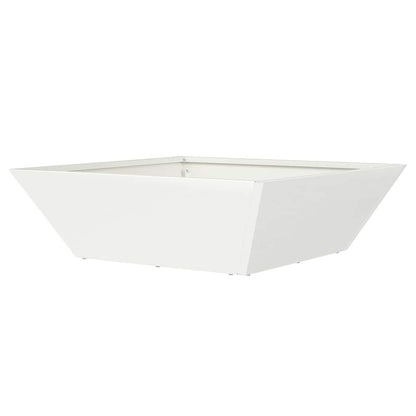 Vaso a Ciotola da Giardino Bianco 50 x 50 x 15 cm Acciaio