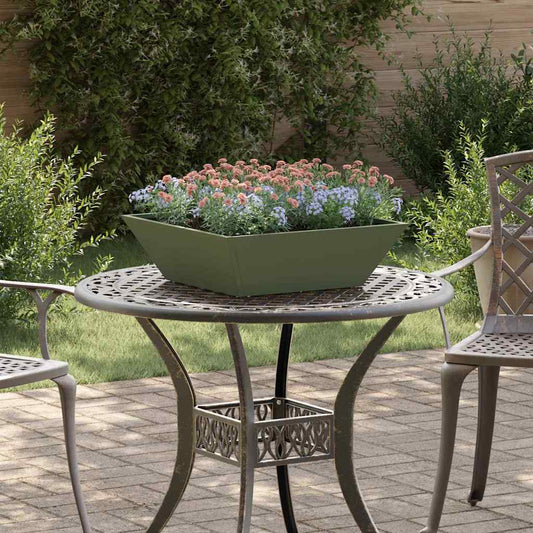 Vaso a Ciotola da Giardino Oliver verde 50 x 50 x 15 cm Acciaio