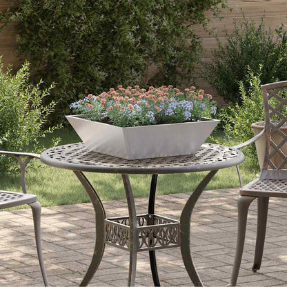 Vaso a Ciotola da Giardino Argento 50 x 50 x 15 cm