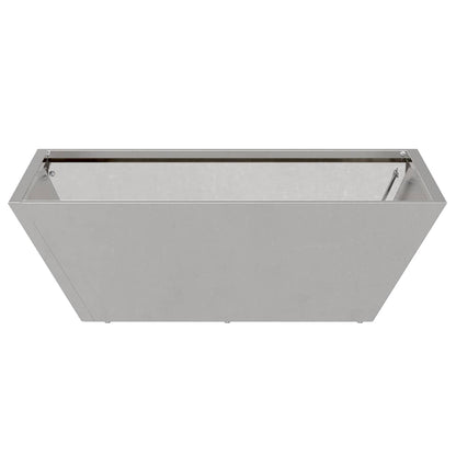 Vaso a Ciotola da Giardino Argento 50 x 50 x 15 cm
