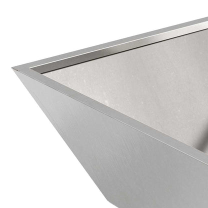 Vaso da giardino 5 pz Argento 50 x 50 x 15 cm Acciaio Inox