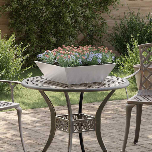Vaso a Ciotola da Giardino 5 pcs Argento 50 x 50 x 15 cm