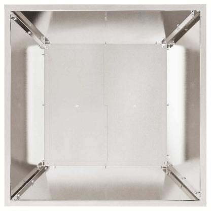 Vaso a Ciotola da Giardino 5 pcs Argento 50 x 50 x 15 cm