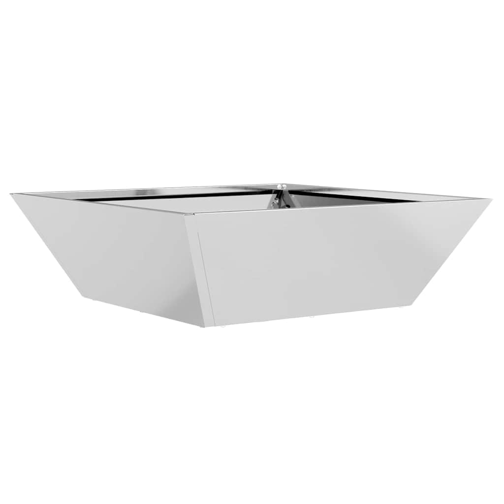 Vaso a Ciotola da Giardino Argento 50 x 50 x 15 cm