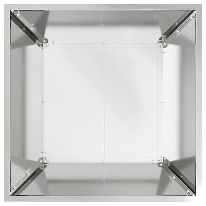 Vaso a Ciotola da Giardino 5 pcs Argento 50 x 50 x 15 cm