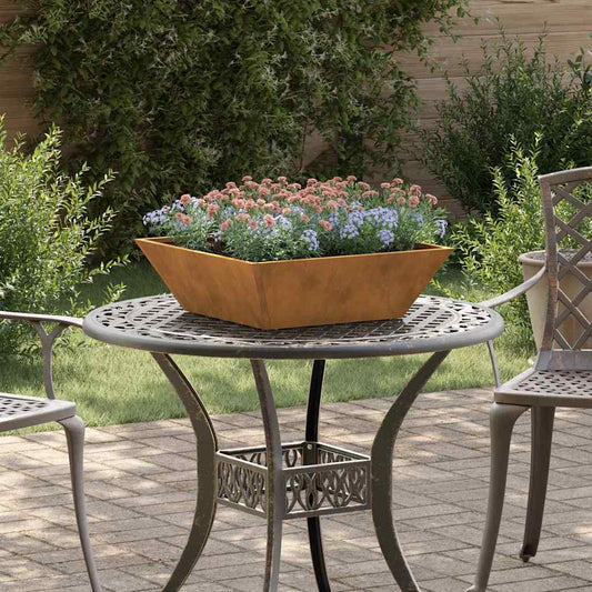 Vaso a Ciotola da Giardino Ruggine 50 x 50 x 15 cm