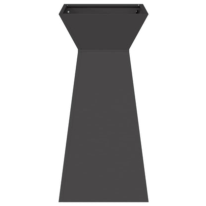 Vaso a Pilastro 2 pcs Nero 35 x 35 x 73 cm Acciaio