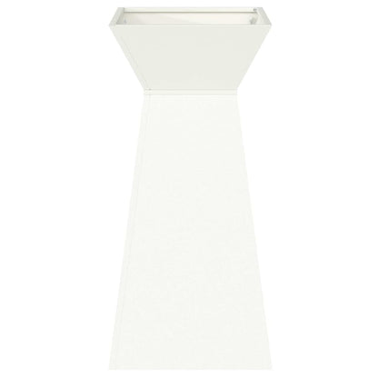 Vaso a Pilastro 2 pcs Bianco 35 x 35 x 73 cm Acciaio