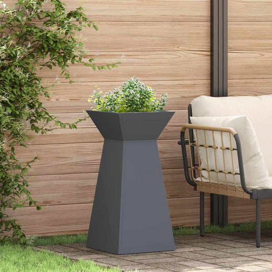 Vaso a Pilastro Antracite 35 x 35 x 73 cm Acciaio