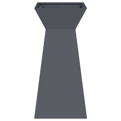 Vaso a Pilastro Antracite 35 x 35 x 73 cm Acciaio