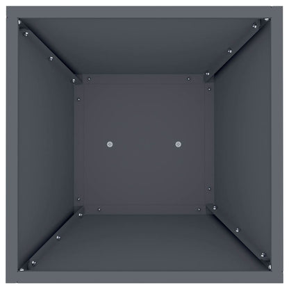 Vaso a Pilastro Antracite 35 x 35 x 73 cm Acciaio