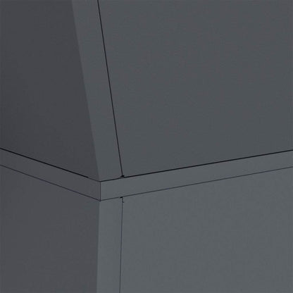 Vaso a Pilastro 2 pcs Antracite 35 x 35 x 73 cm Acciaio