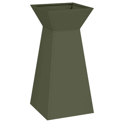 Vaso a Pilastro Oliva 35 x 35 x 73 cm Acciaio