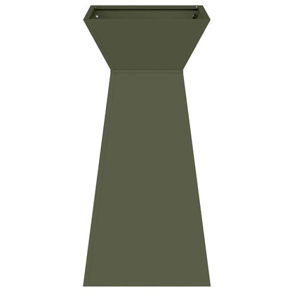 Vaso a Pilastro Oliva 35 x 35 x 73 cm Acciaio