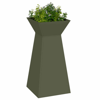 Vaso a Pilastro Oliva 35 x 35 x 73 cm Acciaio