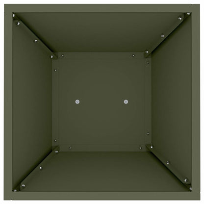 Vaso a Pilastro Oliva 35 x 35 x 73 cm Acciaio