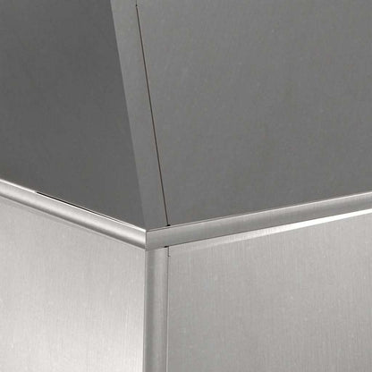 Vaso a Pilastro Argento 35 x 35 x 73 cm Acciaio